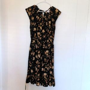 Black Floral Dress XL